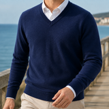 Hector V-Neck Sweater - Navy