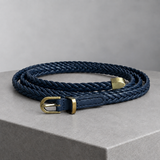 Bertani Braided Belt - Navy
