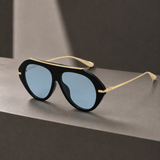 Felix Aviator Sunglasses - Black Blue