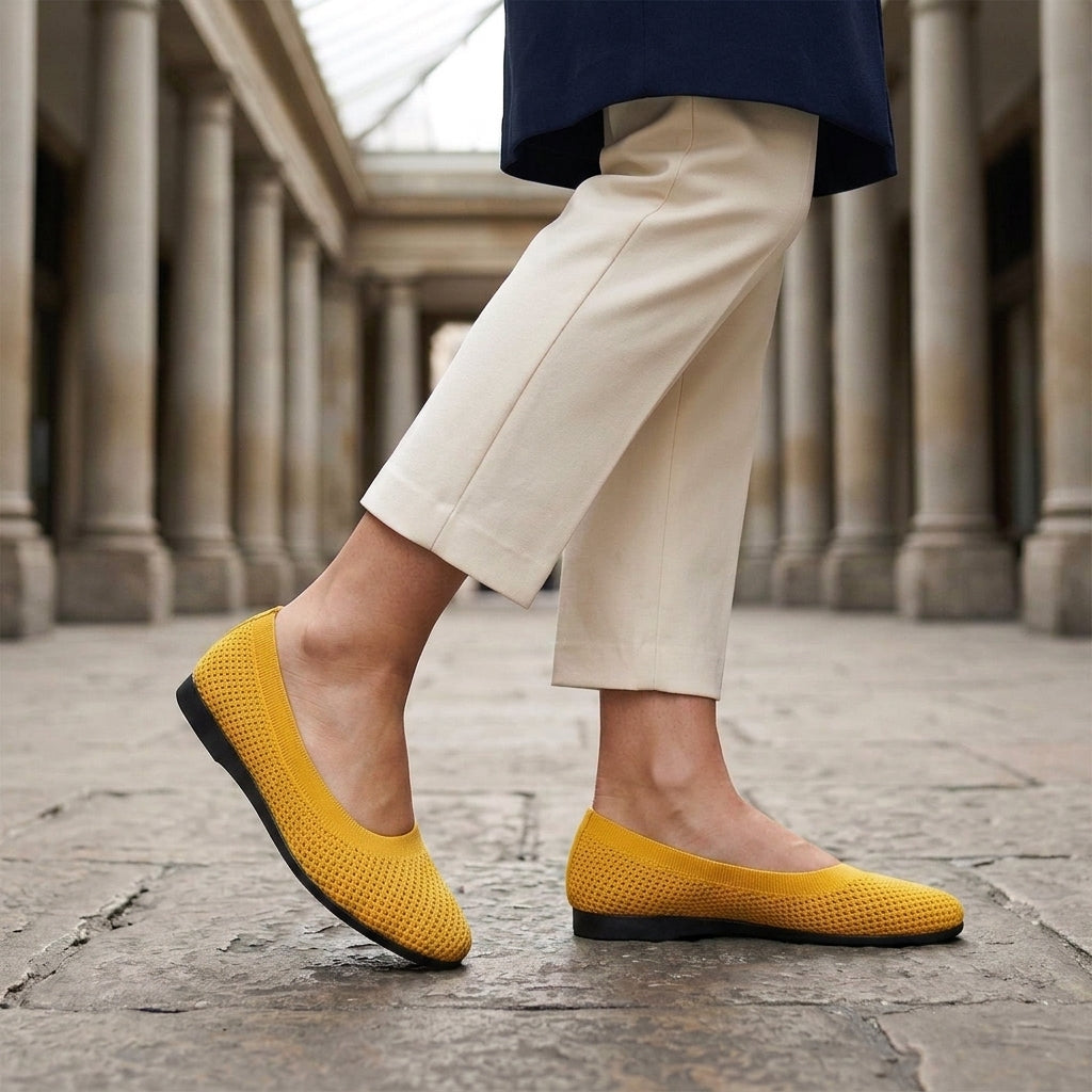 Capri Knit Flats - Jaune
