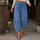 Mercedes-Rose Relaxed Pants - Denim Blue