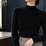 Fernanda-June Mock Neck Sweater - Black