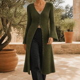 Alba-Faye V Neck Sweater - Army Green