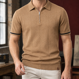 Blake Zip Polo - Camel