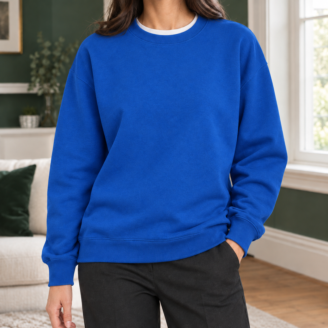 Isabelle-Lane Cotton Sweatshirt - Blue