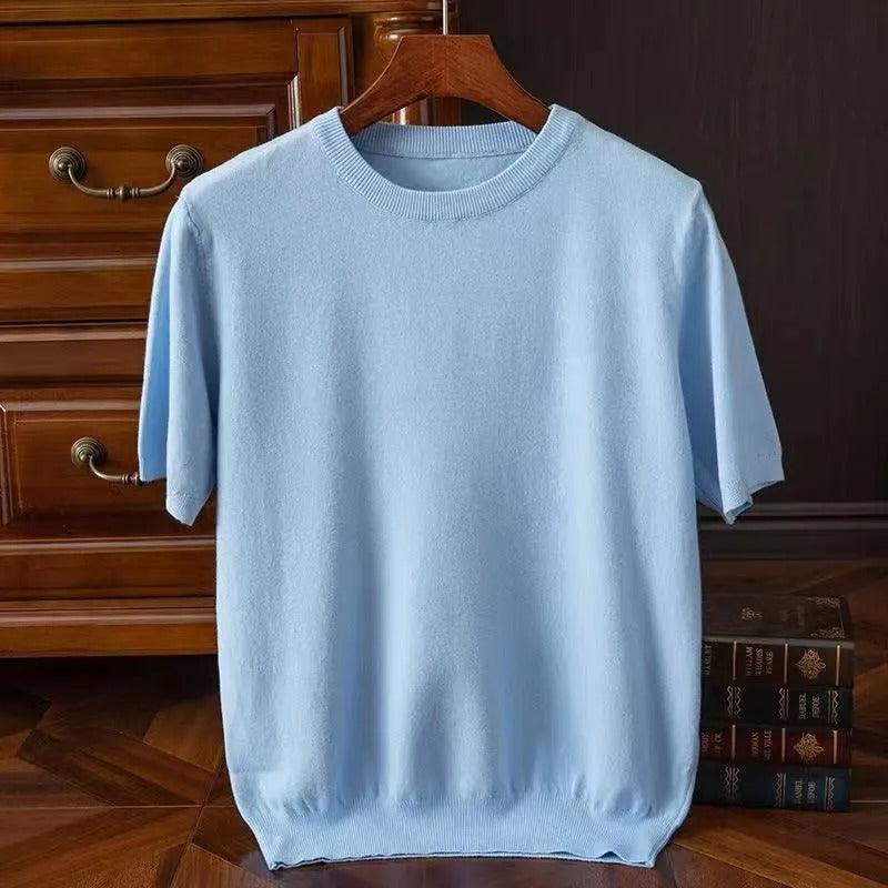 Arezzo Knit Tee - Light Blue