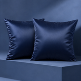 Rosewood Satin Cushion Covers - Navy Blue
