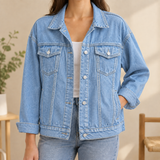 Nicolette Denim Overshirt - Light Denim