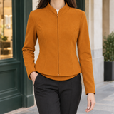 Leila-Louise Stand Collar Jacket - Orange