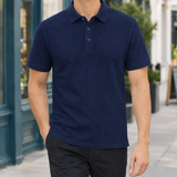 Gregoire Fitted Polo - Deep Blue