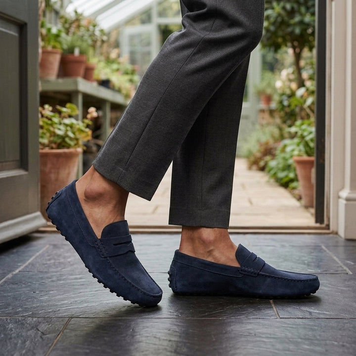 Matteo Suede Loafers - Blue