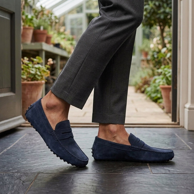 Matteo Suede Loafers - Blue