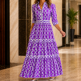Bianca Tiered Maxi Dress - Purple