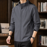 Erasmus Stand Collar Jacket - Men's Model-dark Gray