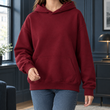 Cora Relaxed Hoodie - Burgundy