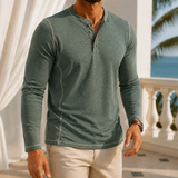 Henry Contrast Henley - Green