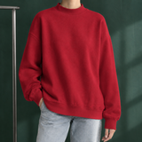 Ancelin Mock Neck Sweater - Red