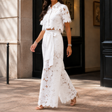 Willa Wide-Leg Set - White