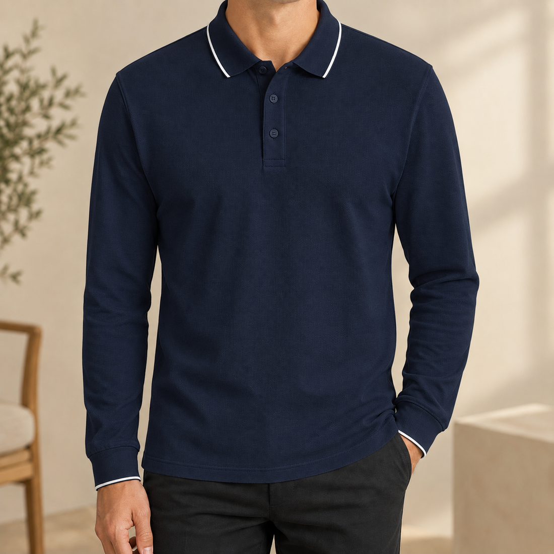 Raymond Slim Polo - Navy Blue
