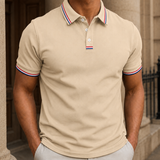 Matthias Striped Polo - Khaki