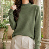 Griselda Mock Neck Sweater - Green