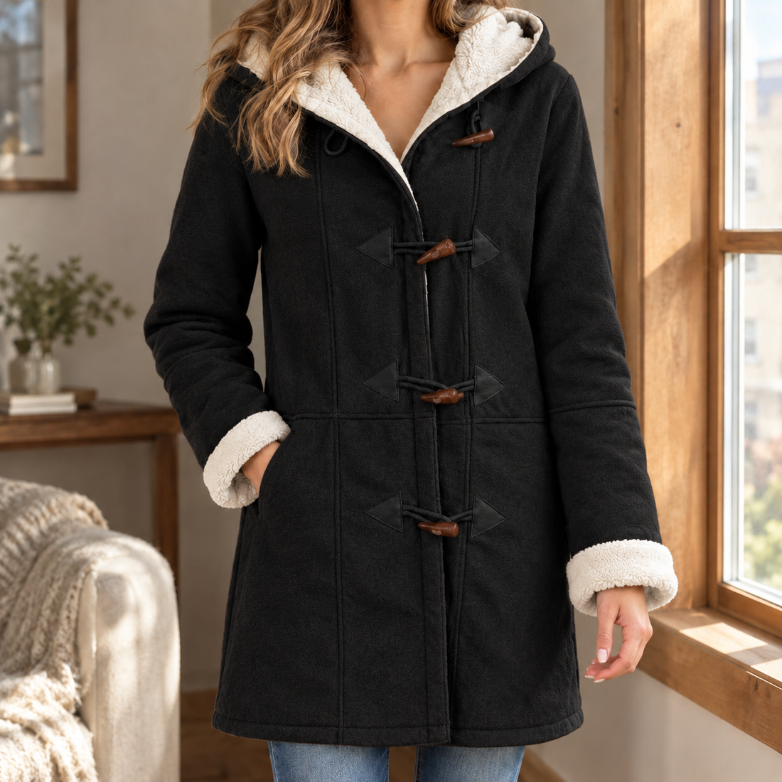 Antonia-Jade Toggle Jacket - Black