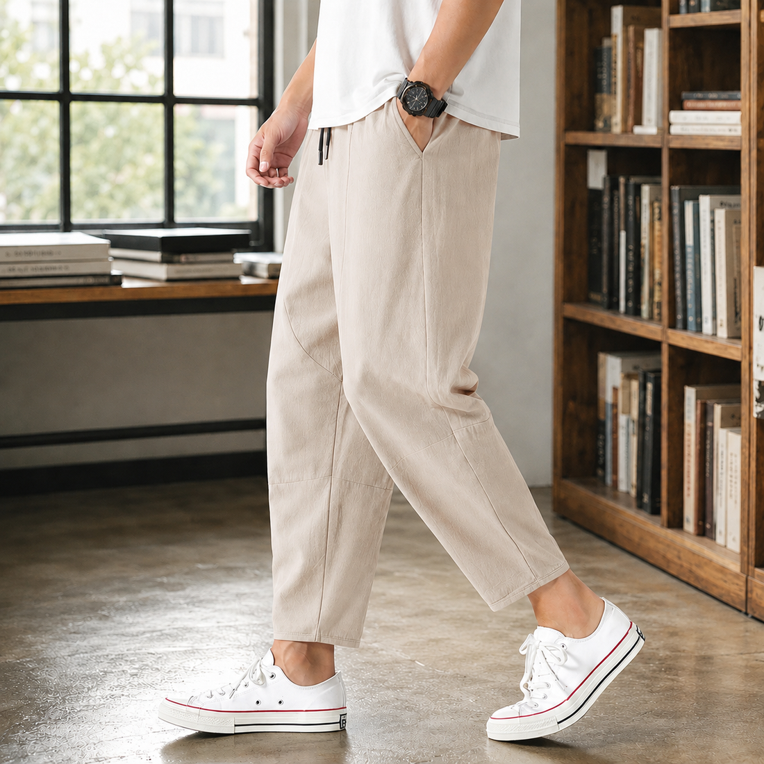 Bertrand Relaxed Pants - Khaki