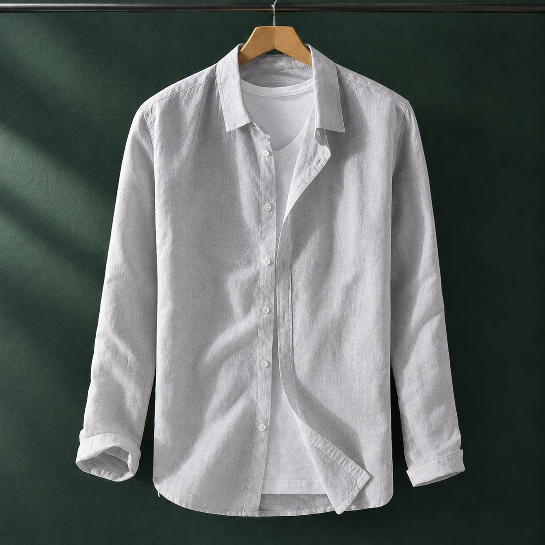 Albin Linen Shirt - Light Gray