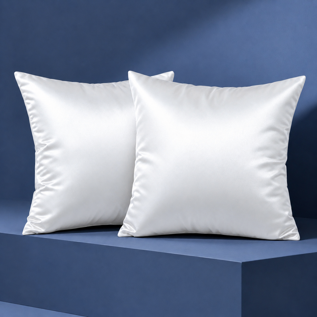 Rosewood Satin Cushion Covers - White