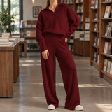 Genevieve-Faye Relaxed Set - Wine Red
