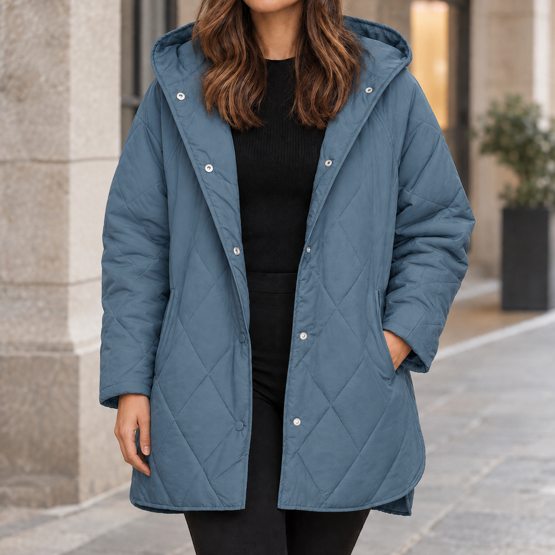 Lillian-Jane Quilted Jacket - Blue