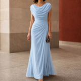 Sylvie-Skye Cowl Maxi Dress - Sky Blue