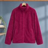 Bethany Plush Zip Jacket - Red