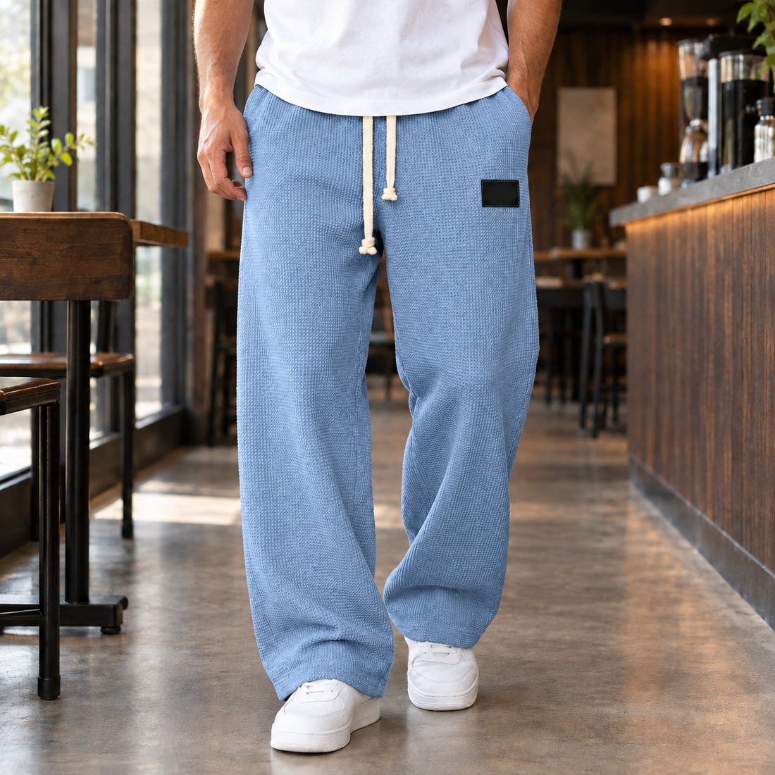 Mason Relaxed Pants - Light Blue