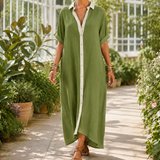 Bianca-Louise Contrast Maxi Dress - Green
