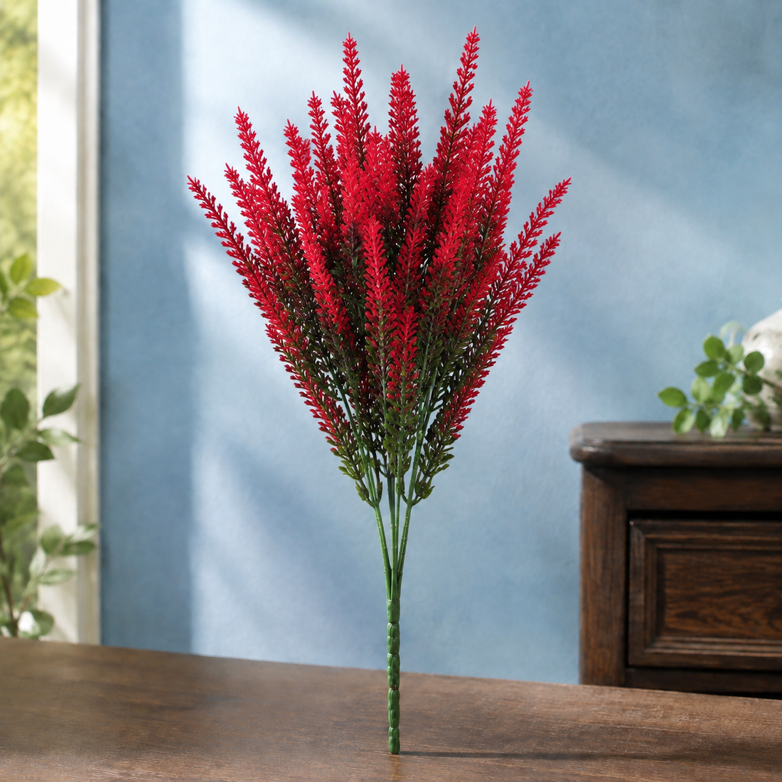 Austin Artificial Lavender Stems - Red