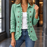 Marina-Louise Gingham Jacket - Green