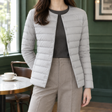 Amabel Quilted Jacket - Light Gray