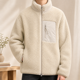Knox Textured Zip Jacket - Beige