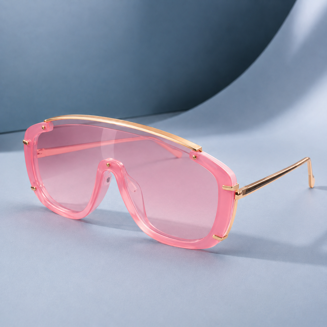 Gabriel Sculptural Sunglasses - Pink