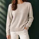 Nicole-Pearl Cashmere Sweater - Oatmeal
