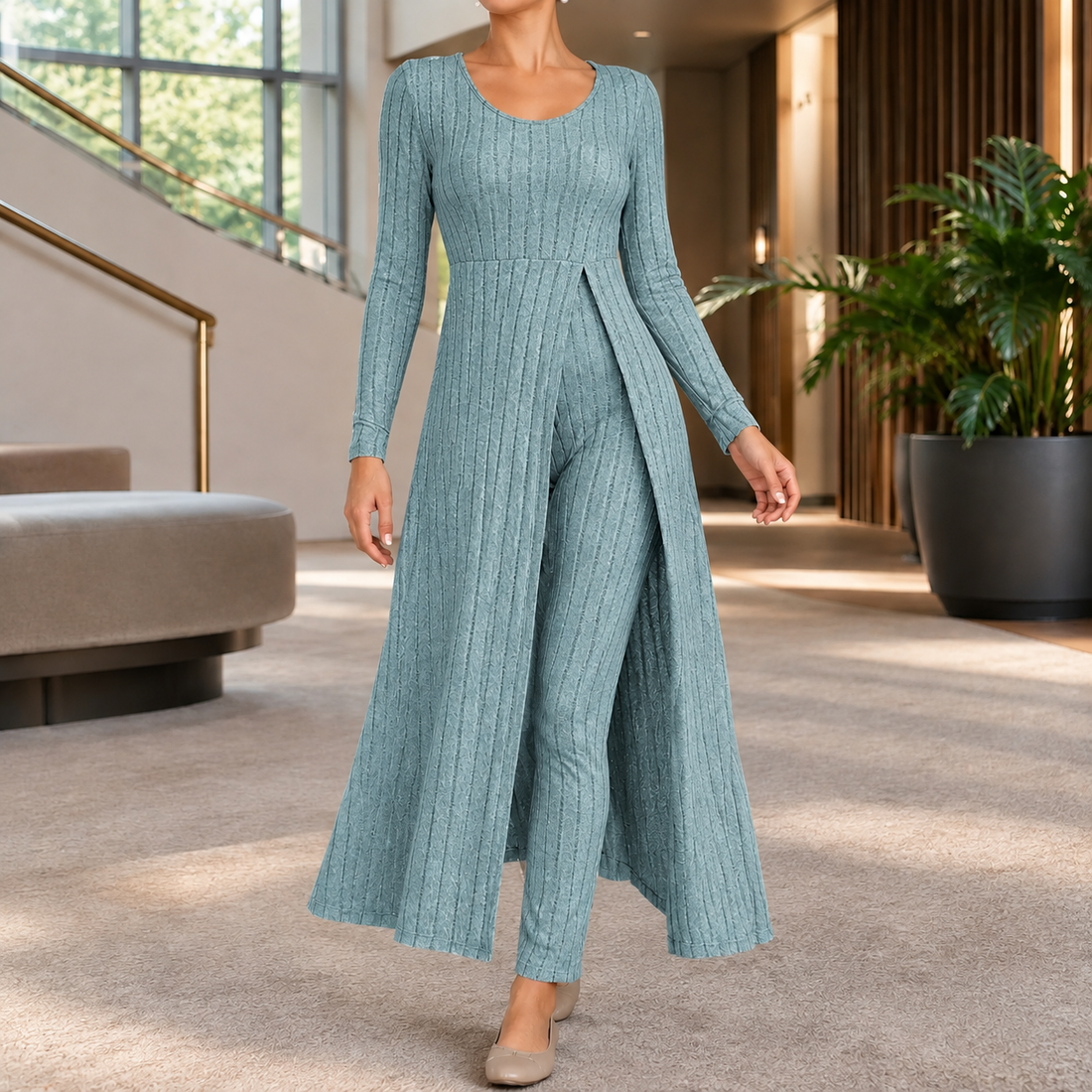 Salome-Marie Ribbed Set - Teal