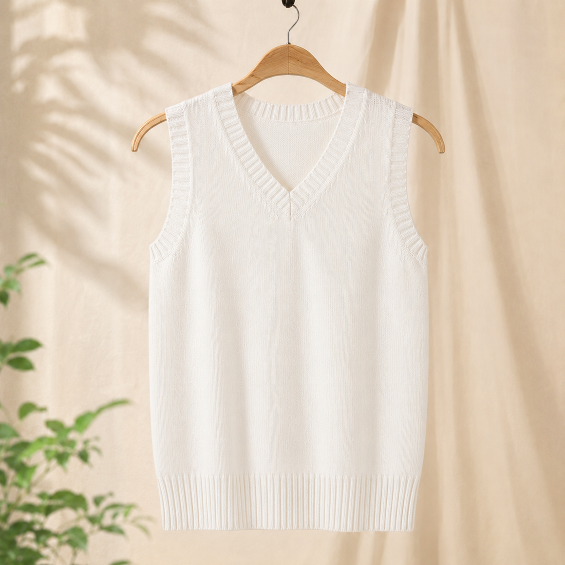Arend V-Neck Sweater - Off White