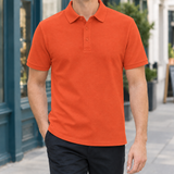 Gregoire Fitted Polo - Orange