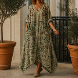 Cosima-Louise Balloon Hem Dress - Green