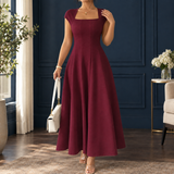 Zenobia-Belle A-Line Dress - Maroon
