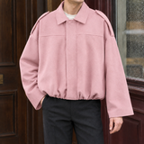 Marco Suede Bomber Jacket - Pink