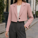 Christabel Cropped Blazer - Pink