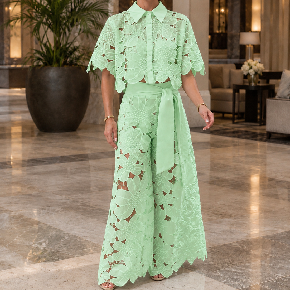 Giulietta-Skye Cutout Set - Green