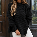 Sharon-Louise Textured Knit Sweater - Black